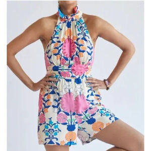 Anthropology Plenty Tracy Reese Romper XS Floral Boho